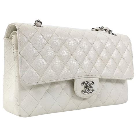 borsa piccola chanel bianca classica|Borse Chanel in Pelle Bianco .